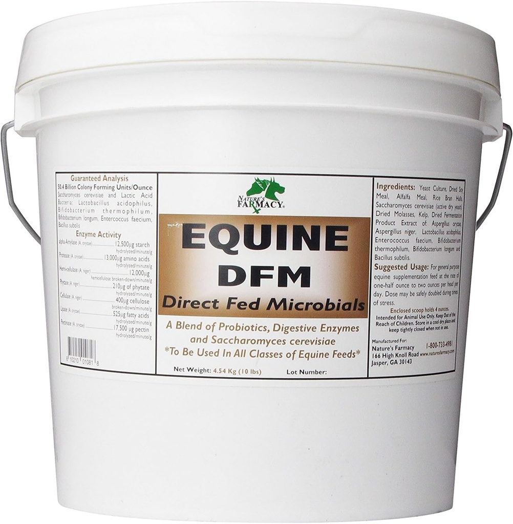 Farmasi Alam Equine DFM (Mikrobia Fed Langsung) Proposal Langsung, Enzymes 50 Milyar CFU Ounce (5 Pound)