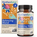 Motherlove Balancing Blend (60 Liquid caps) Herbal Suplemen untuk Periode & Postpartum Hormonal Kesehatan - Non-GMO, Organik Herbs, Vegan, Kosher