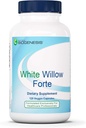 Nutra BioGenesis Willow Forte - White Willow Bark Kapsul untuk Dukungan Digetical dengan Boswellia, Turmeric, Ginger & Bromelain, Herbal Blend - 120 Vegan Capsules