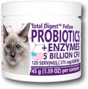 Total Digest ™ Fare Programs dan Enzymes, All- Natural Digetical System Dieter Supplemen Formula untuk Kucing (120 Servis)