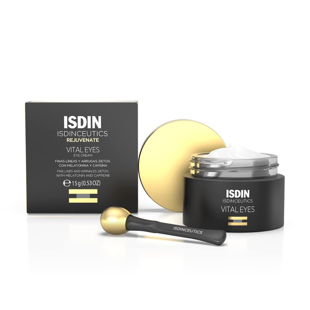 Isdinceutics Vital Eyes - Night Eye Cream for Wrinkles Formulated dengan Melonatin, Peniru Pendingin Termasuk