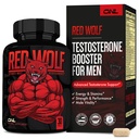ONL Serigala Merah Testosteron Booster untuk Pria - Suplemen Pria Ultimate untuk Daya Potensi Tinggi, Energi & Kekuatan - Testosteron Tambahan untuk Pria - w / Tongkat Ali Enhancement - 30 Ct