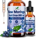 Liquid Raw Moringa Drops 8000 mg, Organik Moringa Oleifera Leaf Extract w.