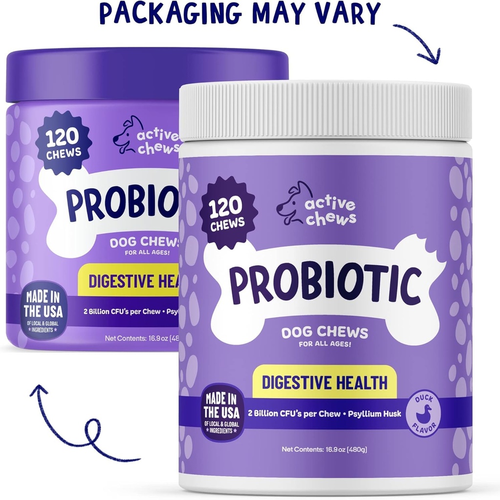 Produksi Pet 124; Produksi Anjing dan Enzimes Digetical untuk Dogs Diare, Gut Health for Dogs 124; Probiotic Chews for Dogs w w / Fiber, Puppy probiotic Digetical Health, 120