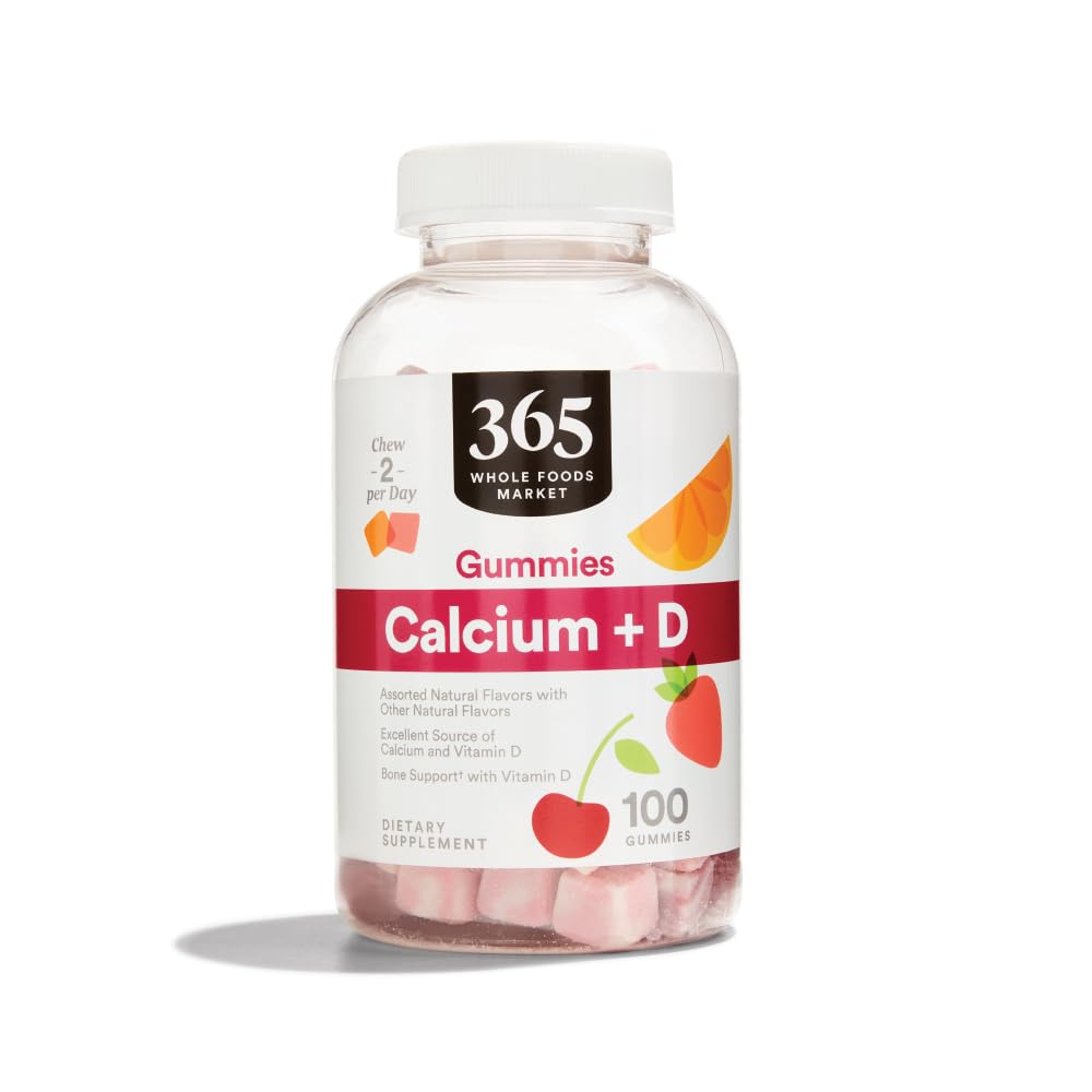 365 oleh Whole Foods Market, Calcium Dewasa Gummies, 100 Count