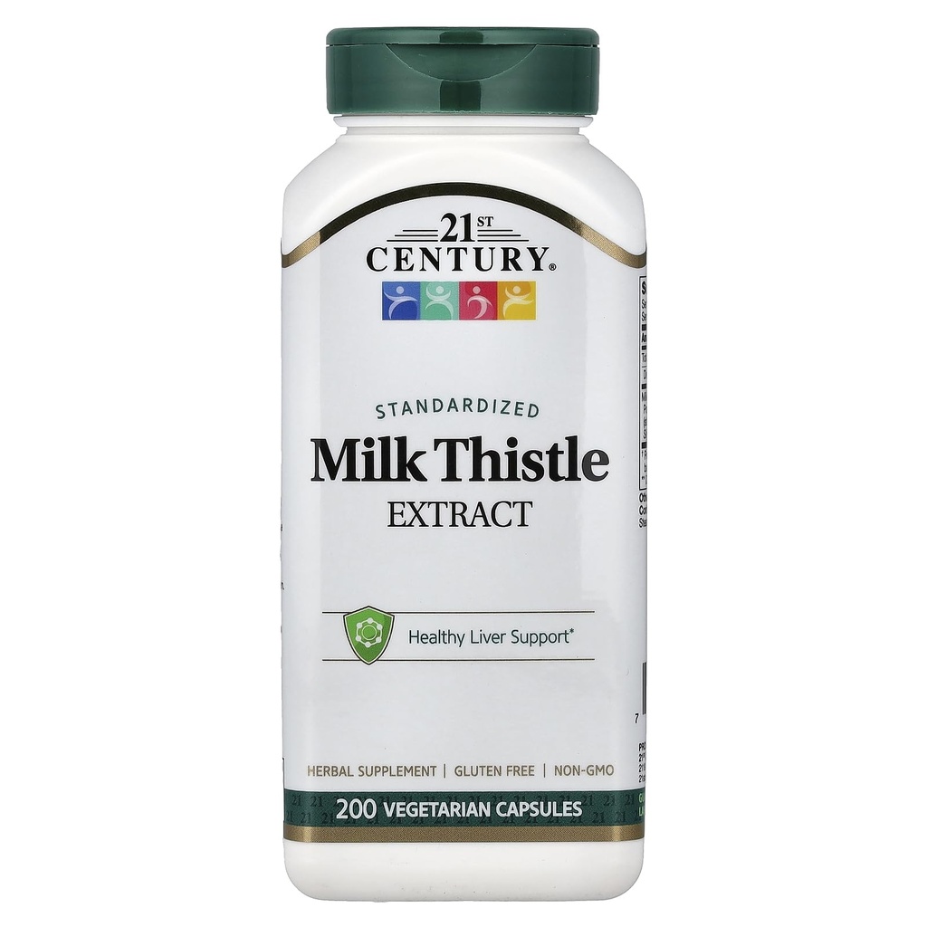 21 abad Milk Thistle Ekstrak Veg Capsules, 200 Cacah