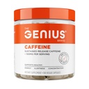 Genius Caffeine - Sustained- Rilis Microencapsulated Pil Caffein untuk Smooth, Long- Lasting Energy & Focus - Tidak ada Jitters atau Crash - 100mg per Kapsul - 100 Servis Natural Performance Booster