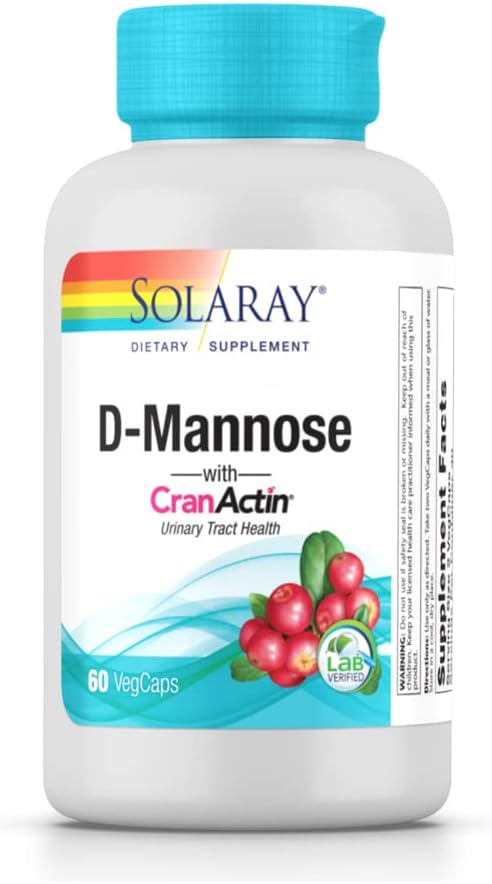 Solaray D-Mannose dengan CranActin - 60 Vegetarian Capsules