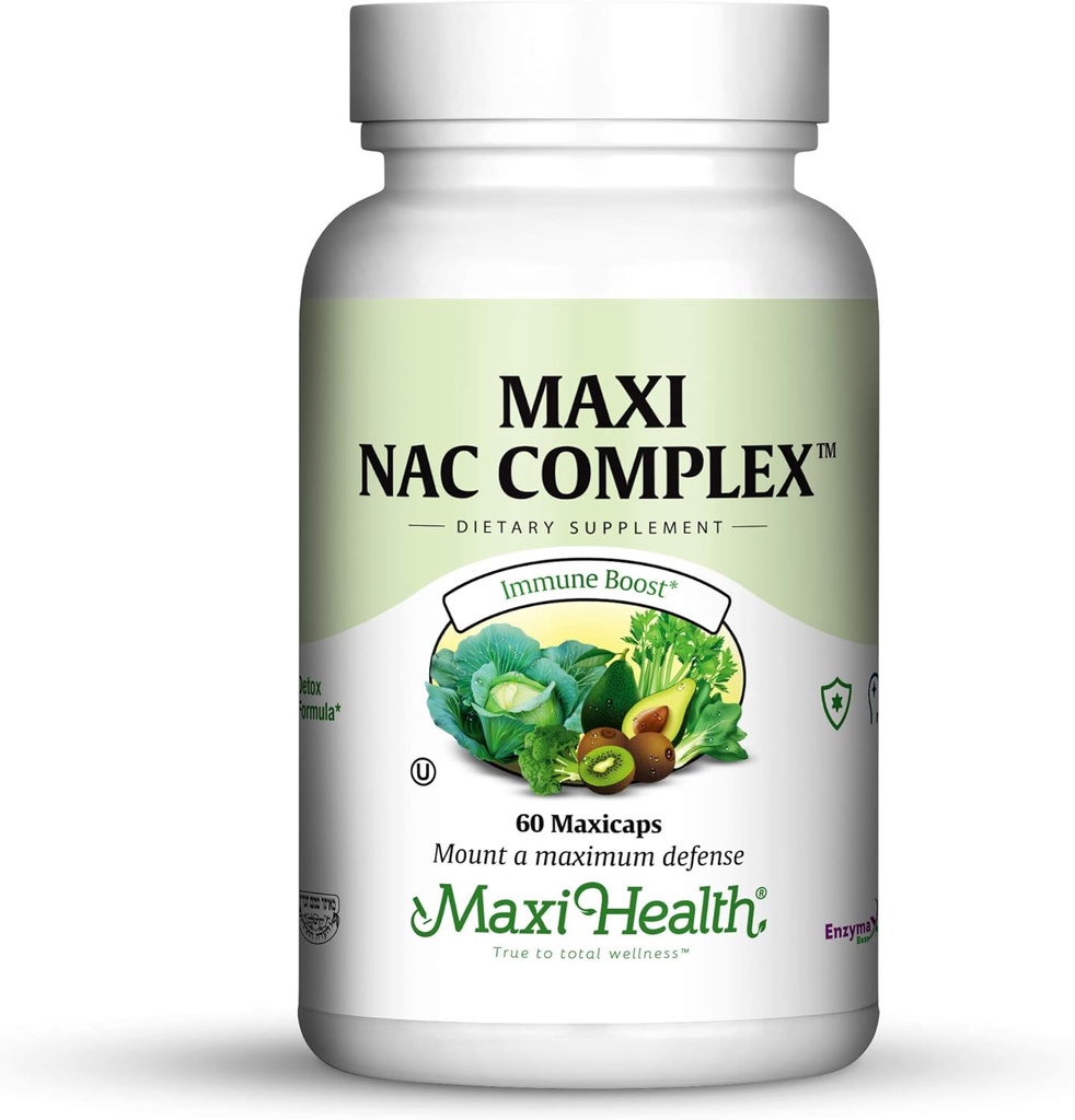 Maxi NAC Complex dengan Molybdenum dan Reduced L Gluatathione Capsules, 60 Count