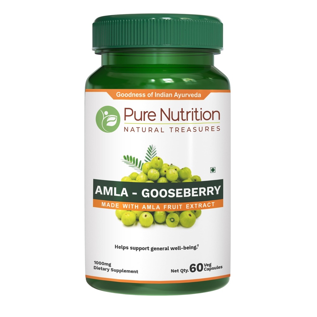 Murni Nuklir Amla Ekstrak 100mg per Serving. (Sama dengan 8000mg Powder Buah Amla) Non GMO 124; 60 Veg Capsules