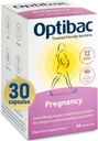 Optibac Progetic Pregnancy - 12 Milyar CFU & FOS Fibres, Vegan Probiotic Suplemen Pregnant & Breastfeed Women, 30 Kasules