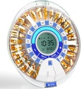 Windtrace Otomatis Pill Dispenser untuk Elderly, Electronic Pill Organizer dengan Alarm & Light, 28 Hari Waktu Pemutus Kesehatan, Mesin Pill Dispenser Timed untuk Prescriptions & Vitamin