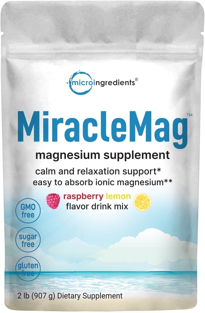 Calm Powder Magnesium, 2lbs 124; Magnesium Citrate Powder 124; Sweet Raspberry Lemon Flavored 124; Calm & Relaxation Mineral Support: 124; Easily Absorbed 124; Non-GMO, Vegan, Sugar Free