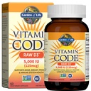 Taman Kehidupan Vitamin D3 5000 IU, Raw Whole Food Suplemen dengan Chlorella, Buah, Veggies & Progories for Bone & Imune Health, 60 Vegetarian Capsules