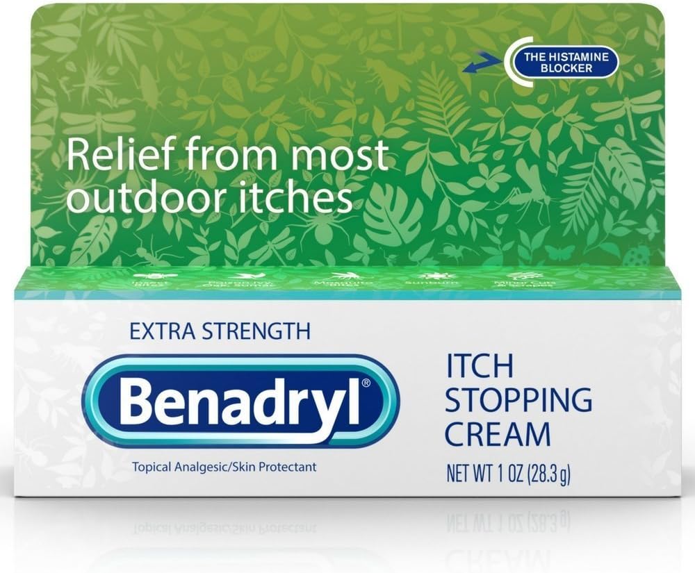 Benadryl Itch Menghentikan Cream Extra Kekuatan 1 oz (Paket 8)