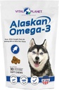 Planet Vital - Alaska Omega- 3 Soft Chews for Dogs, Wild Alaska Minyak Ikan - 30 Hickory Flavored Soft Chews