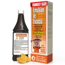 EMULSION DE ESCOCIA Cod Liver Oil, Dietary Suplemen, Vitamin A, B1, D dan E, Imune System Support, Orange Flavor (15.3 Fl Oz / Pack of 1)