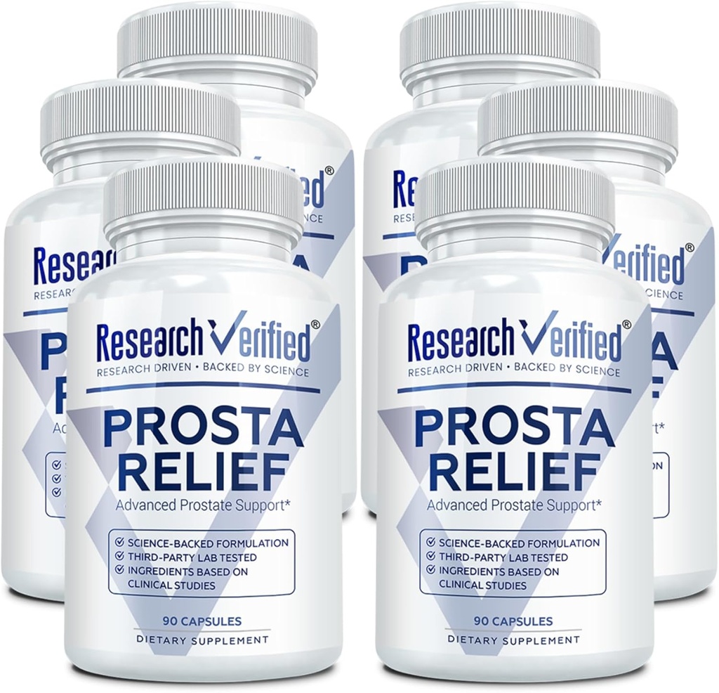 Research Verifikasi Prosta Relief - Saw Palmetto and Bioperine - Prostate Health, Bladder & Urinary Health, Drive and Performance - Pure Natural, 90 Kapsul (Paket 6)