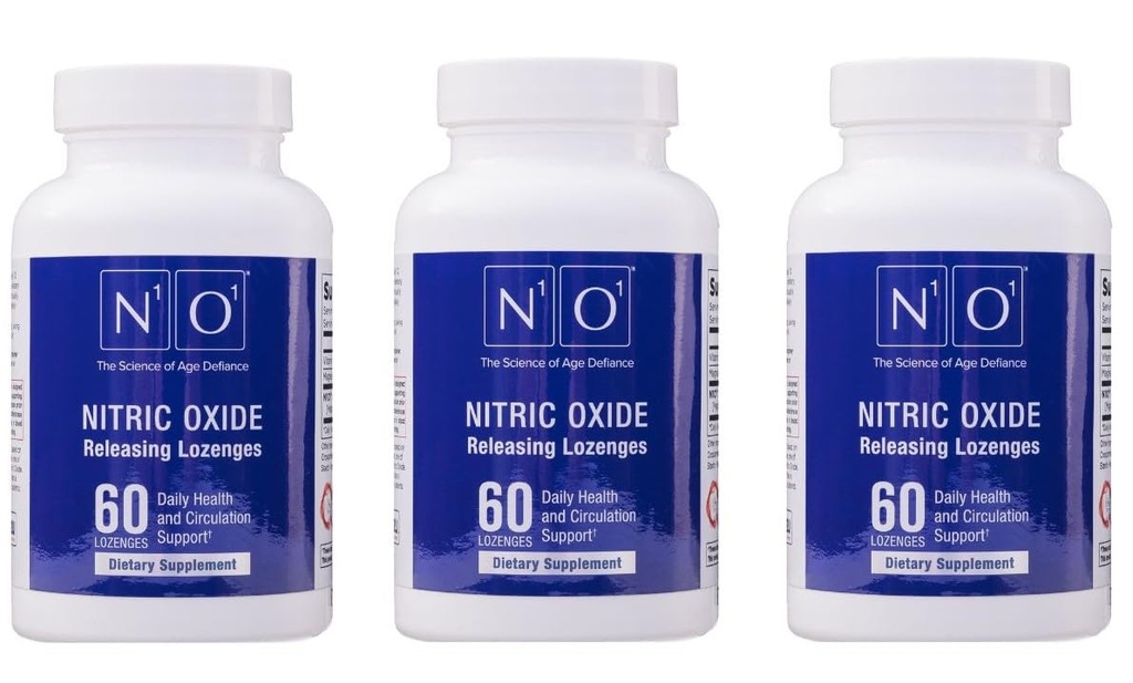 N1O1 Nitric Oxide Lozenges for Heart Health Supplemen Dietary for Blood Flow, Oxygenation and Blood Pressure - 180 Count