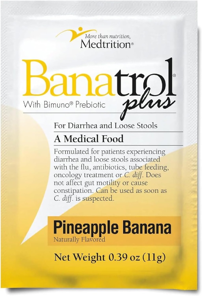 Banatrol .Antial-Diarheal Natural Diarheal dengan Prestipation, Relief dari Chronic Diare, IBS Recurring Diare, Clinical Supported Medical Food, Non-Constipating, 25 Service (Pineapple)
