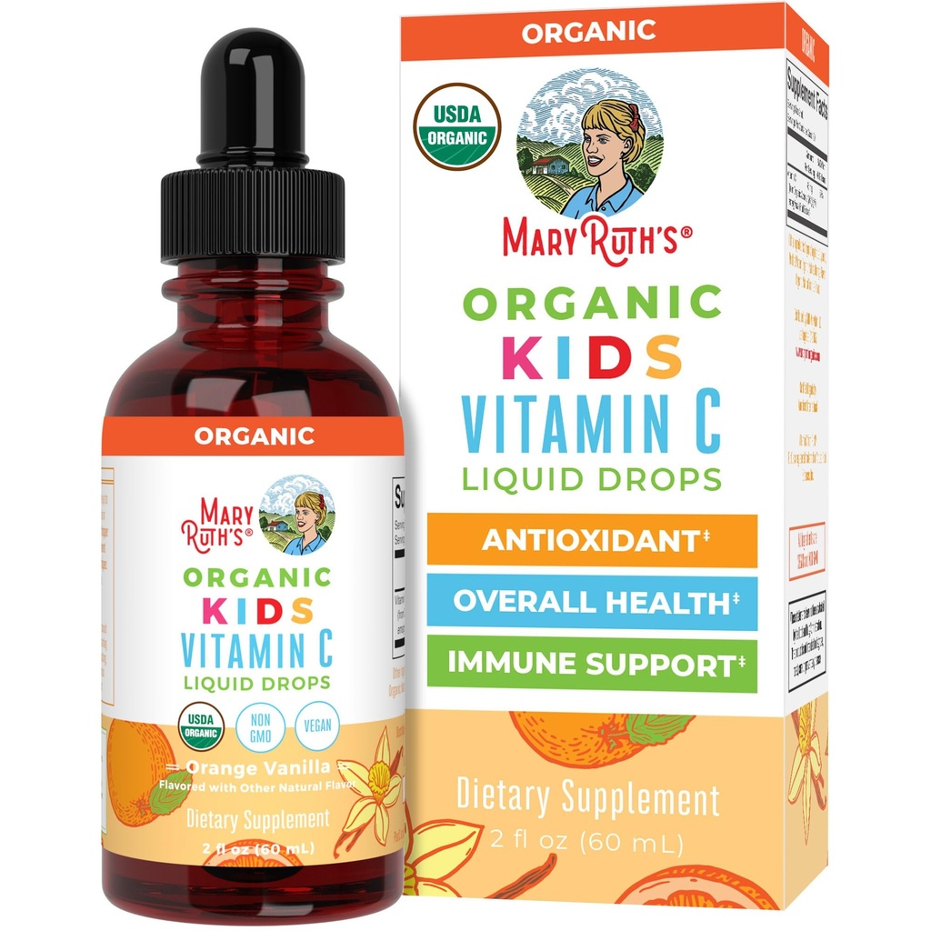 Anak-anak MARYRUTH Vitamin C Drops 126; Vegan Immune Supplemen Dukungan Ammune untuk Ages 4-13 14; Dukungan Ammune & Overall Health 124; Vitamin C dari Organik Acerola Buah Ekstraksi 124; 2oz