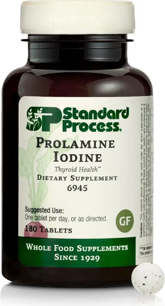 Proses Standar - Prolamin Iodin - Mendukung Levels Lodium Sehat, Fungsi Thyroid Sehat, Kalsium, Iodium, Gluten Bebas dan Vegetarian - 180 Tablet