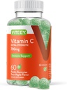 Venitey Chewable Vitamin C Gummies untuk Dewasa - 700mg Kekuatan Tambahan Suplemen - Vegan, Gluten Bebas - 60 Cacah