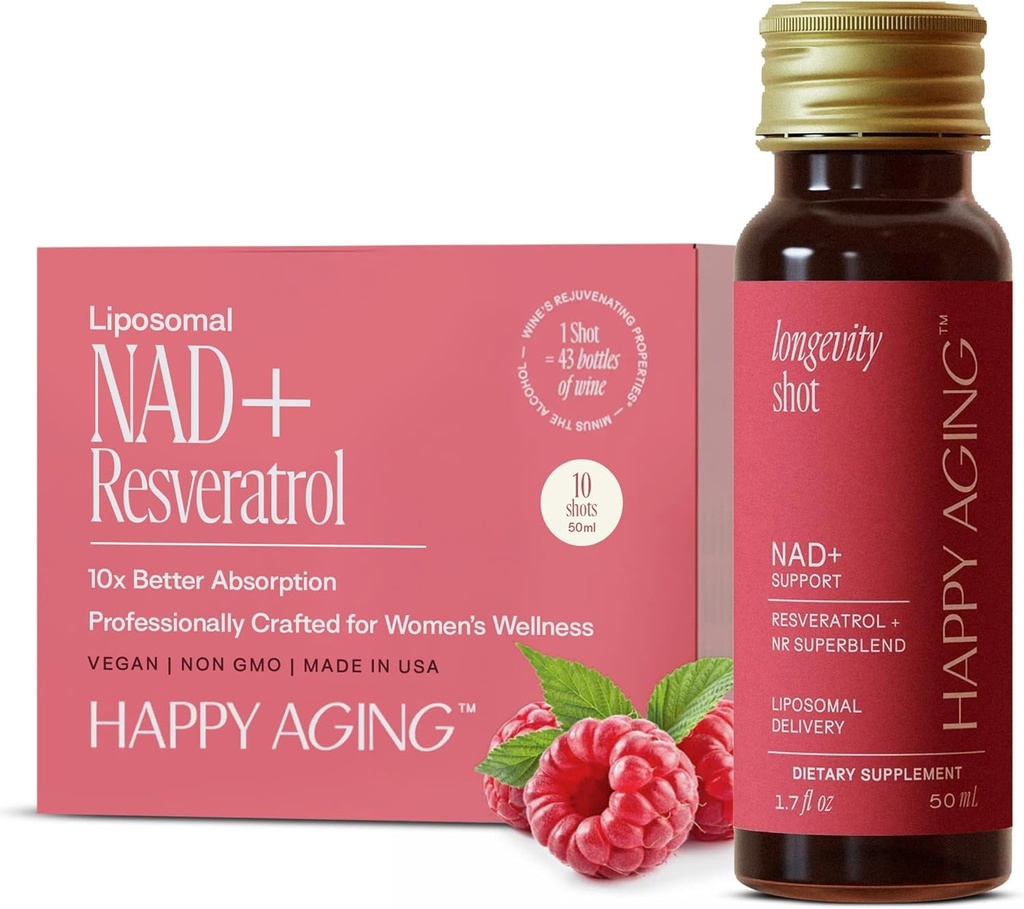 Liquid NAD + 14; Resveratrol 124; NMN Alternative 124; 10x More Absorpsi 14; Liposomal Nicotinamide Ribosit dan Resveratrol dengan Antioxidants; Twice- a- Minggu 124; Firma Skin & Brain Kesehatan 124410 Guns