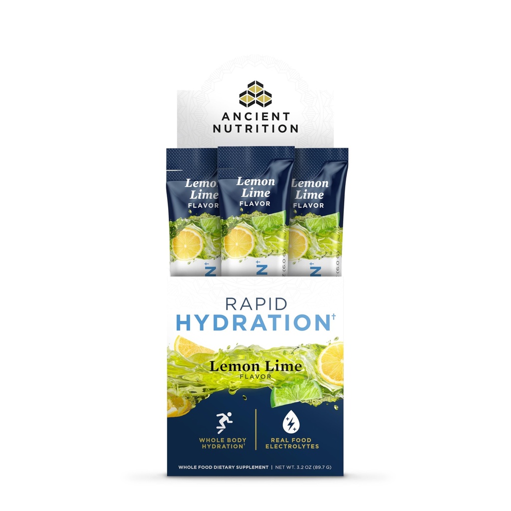 Serbuk Hidrasi Nutrition Kuno, Lime Lemon, Elektrolit dari Salts Laut Alami dan Alga Marinir Merah, Mendukung Hidrasi Tubuh Rapid dan Kesehatan Seluler, 15 Hamba