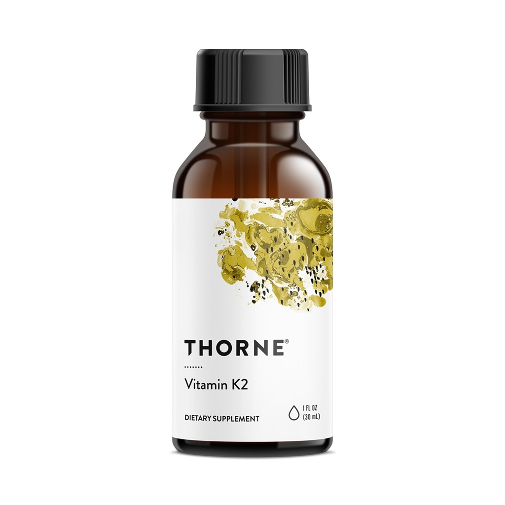 THORNE - Vitamin K2 Liquid (1 mg per Drop) - Terkonsentrasi Vitamin K2 Tambahan Jantung dan Tulang * - Gluten, Dairy & Soy-Free - 1 Fl Oz