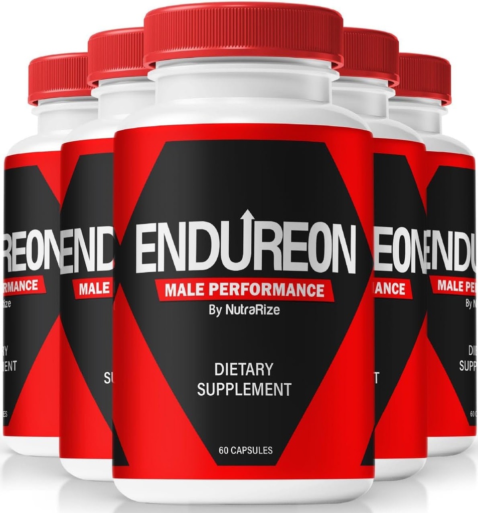 NutraRize (5 Pack) Endureon Pil - Daily Dureon Formula dengan Premium Ingreations untuk Membantu Energi Sustain Men, Performance & Everyday Wellness 124; Easy-ToTake Capsules (300 Capsules)