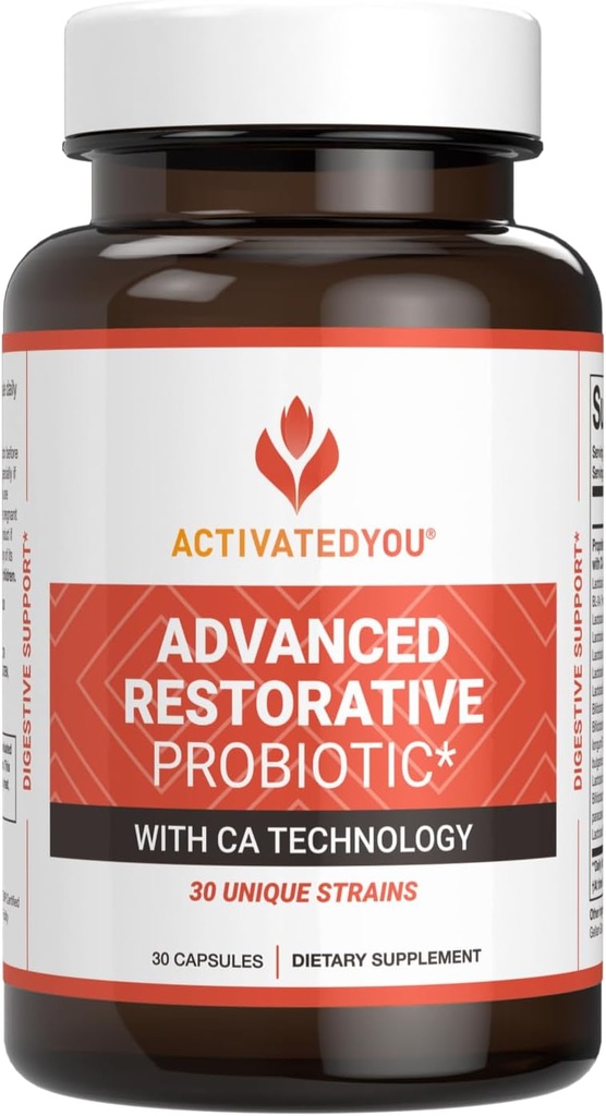 ACTIVATEDYOU Advanced Reporative Probiotic for Daily Use- 30 Strain Digetical Health & Ammune Fungsi Support-Acciologilus Supplemen Radiants-Looking Skin (30 Capsules)