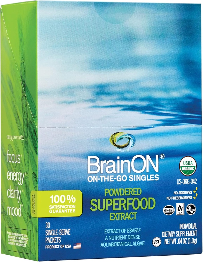 E3Live BrainOn On- The- Go- Singles, 30 Count, 1 Gram