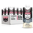 Muscle Milk Pro Advanced Nutrition Protein Shake, Intense Vanilla, 11 Fl Oz Carton, 12 Pack, 32g Protein, 1g Sugar, 16 Vitamin & Minamins, 5g Fiber, Pemulihan Kerja, Paket May Vary