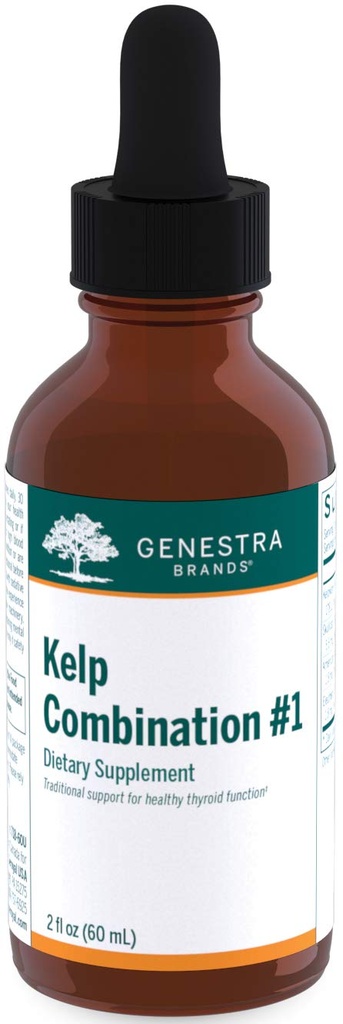 Genestra Brands Kelpuction # 1 = 124; Berisi Bladderwrack, Borage, Skullcap, American Ginseng dan Eleuthero 124; 2 FLAZ.