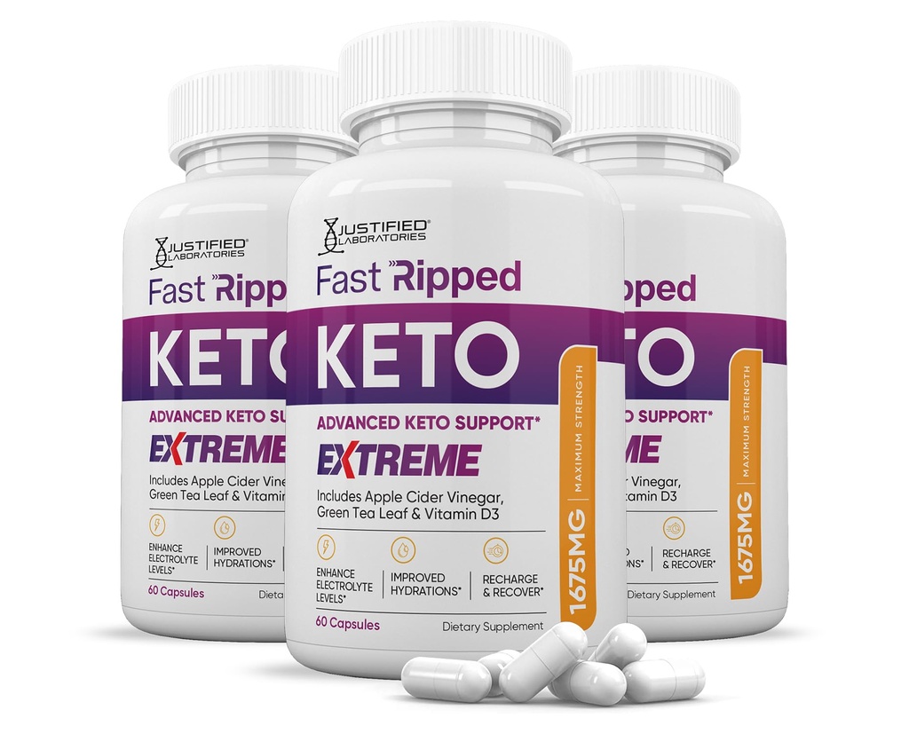 (3 Pack) Cepat Ripping Keto ACV Extreme Pill 1675MG Keto Dukungan Katup Kembang Alternatif ke Keto ACV Gummies Formulasikan Apel Cider Extra Virgin Air zaitun Daun Teh Hijau 180 Capsules