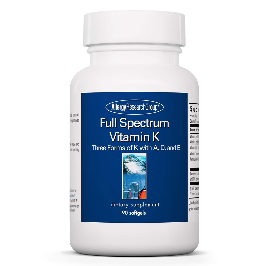 Grup Penelitian Alergi Penuh Spectrum Vitamin K - Vitamin K1 dan K2 Suplemen, Vitamin K Kompleks, MK-4, MK-7, Vitamin D3, Cacah A - 90