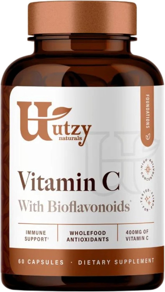 Utzy Vitamin C Complex 124; 400mg Vitamin C dengan Acercola & Citrus Bioflavonoid 124; 60 Capsules