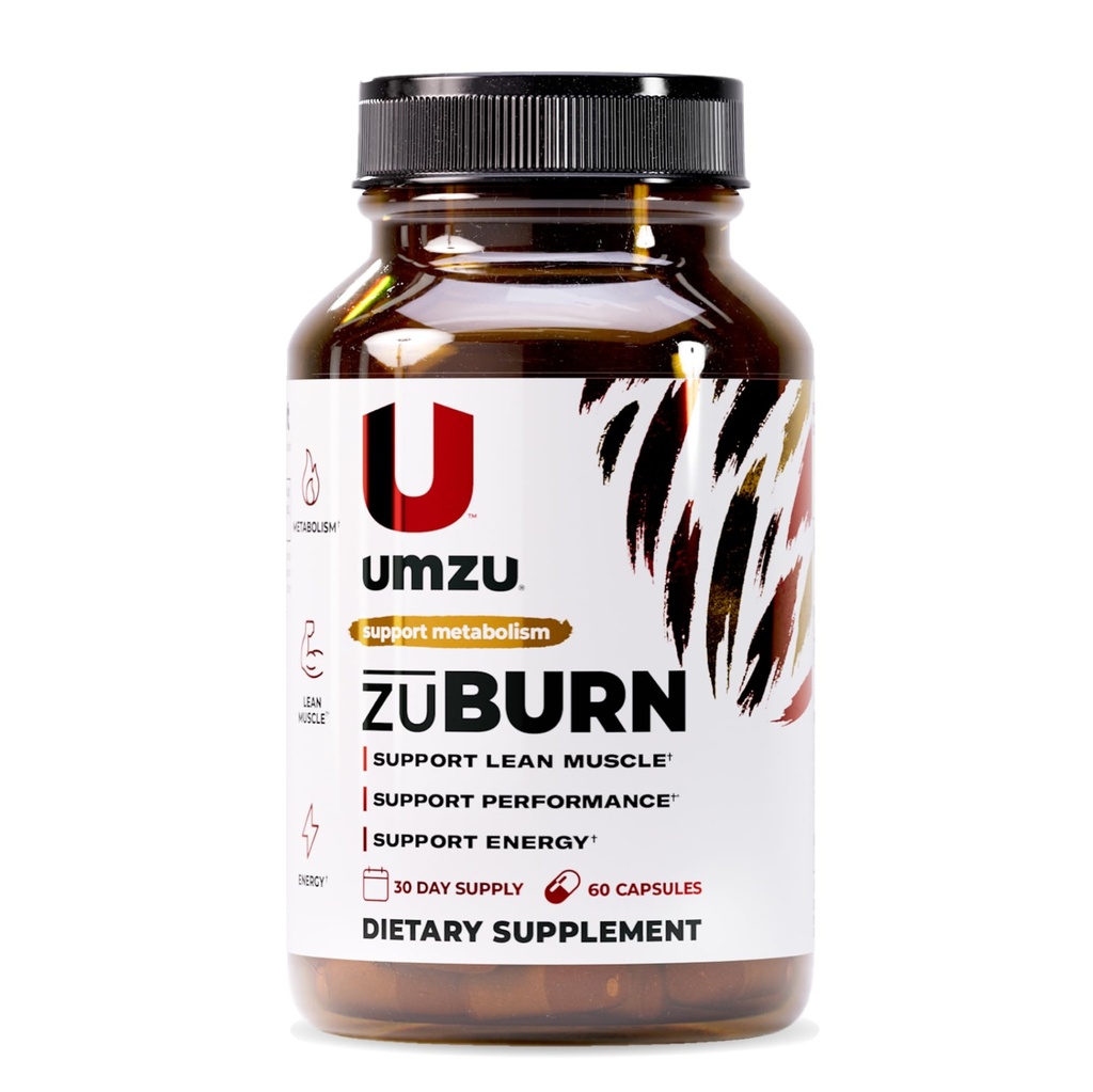 Suplemen Dukungan Energi UMZU ZuBurn - 30 Hari Supply - Caffeine, Mitoburn, Capsimax, Grains of Paradise, B6 & B12 - Pasokan Energi Harian, Fokus & Aktif Lifestyle - cGMP, USA Dirakit