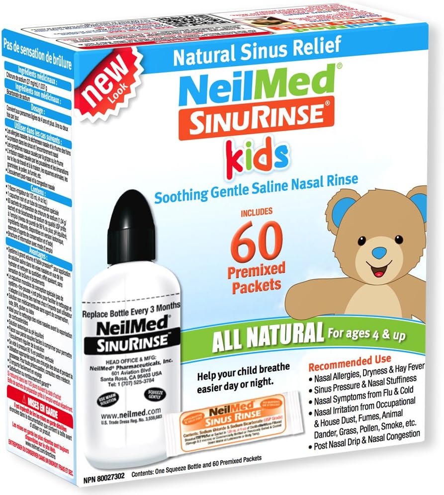 NeilMed Farmasi - Sinus Rinse Kids All Natural Kit - 60 Premixed Packets