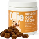 Ollie Dog Skin & Coat Supplement, Soothes Irrited Skin, Promotes Healthy & Shiny Fur & Coat, 60 Count Appx.