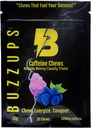 BuzzUps Caffeine Gummies - 100mg Caffeine per Gummy, Buzzin Berry Flavor, Energy Boost for Sports, Gaming, Running, Cycling, Focus, Endurance Suplemen (10 Gummies, 1 Pack)