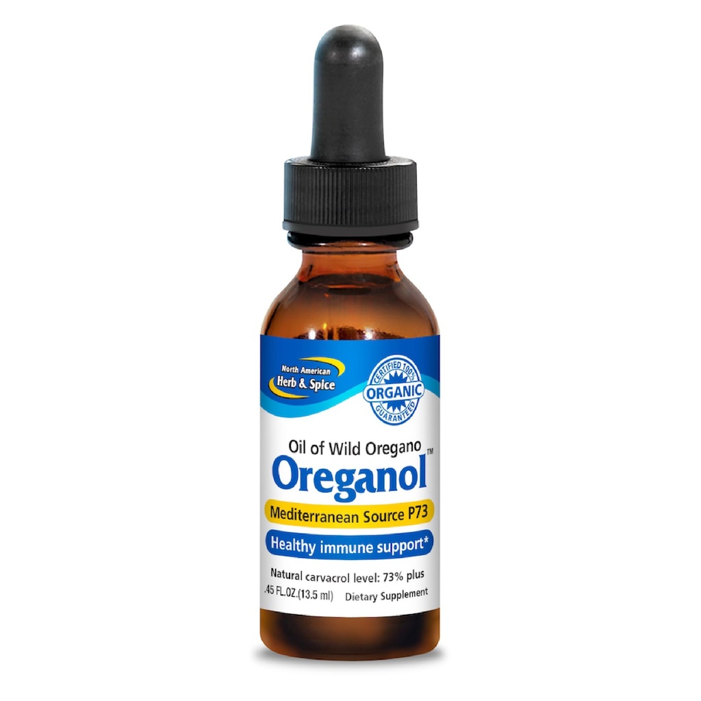 Utara AMERICAN HERB & SPICE Oreganol - 0.45 fs. oz. - tidak diproses, Wild, Organic Oregano Oil - Mediterania Source P73 - Non-GMO - 194 Servings