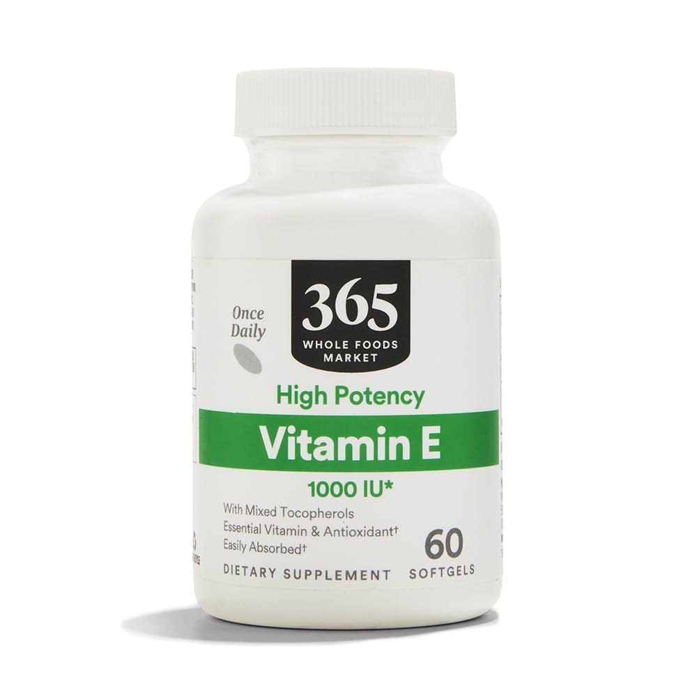 365 oleh Whole Foods Market, Vitamin E 1000 IU, 60 Count