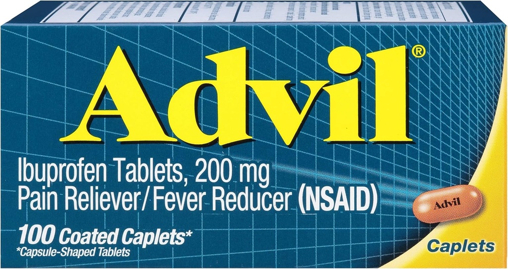 Advil Coated Tablet Pain Reliever and Fever Reducer, Ibuprofen 200mg