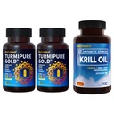 BioEmblem Turmeric Curcumin dengan Clinically Studied TurmiPure Antartika Krill Oil Suplemen