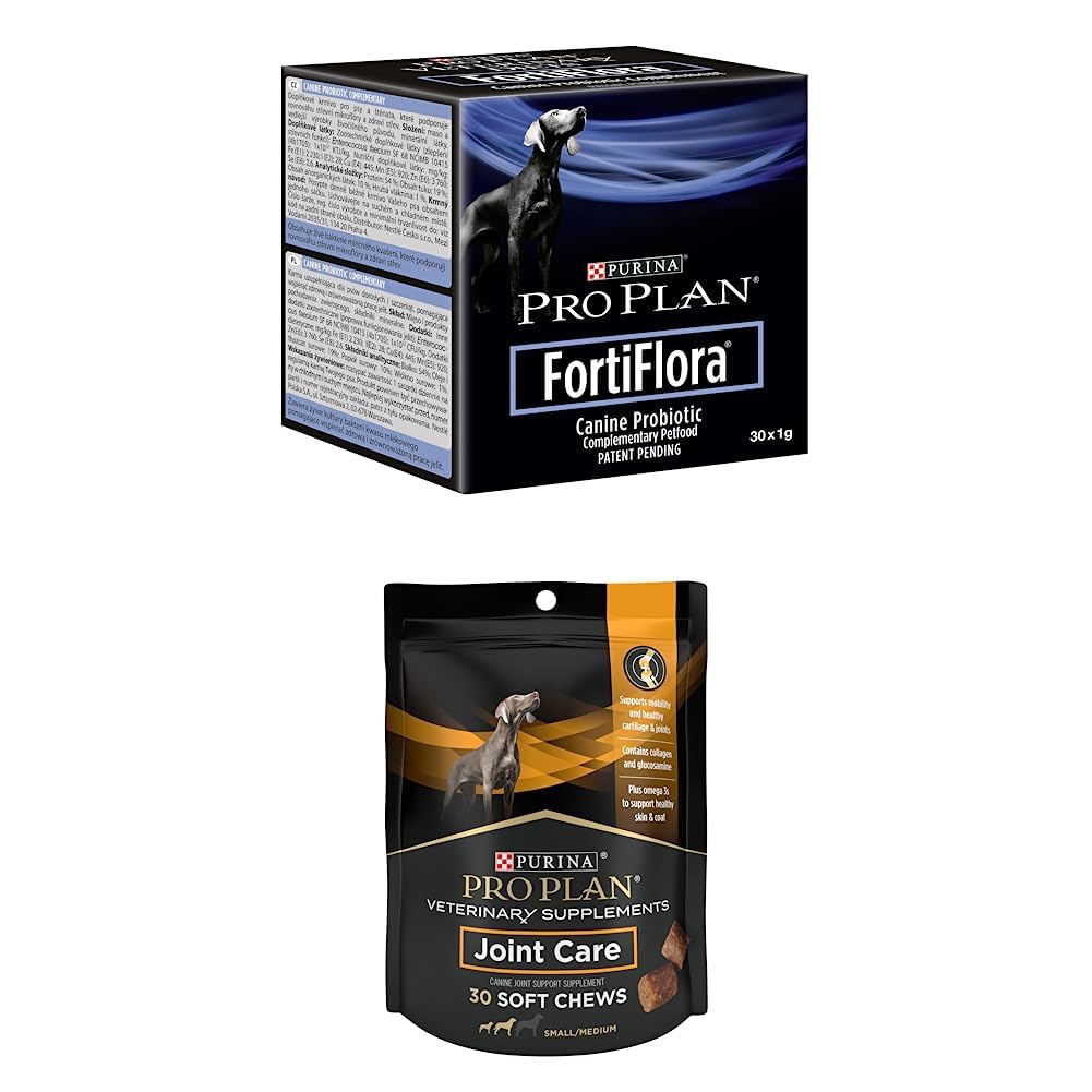 Bundle of Purina Pro Plan Veterinary Suplemen ProtiFlora Probiotic Dog Suplemen - 30 ct.