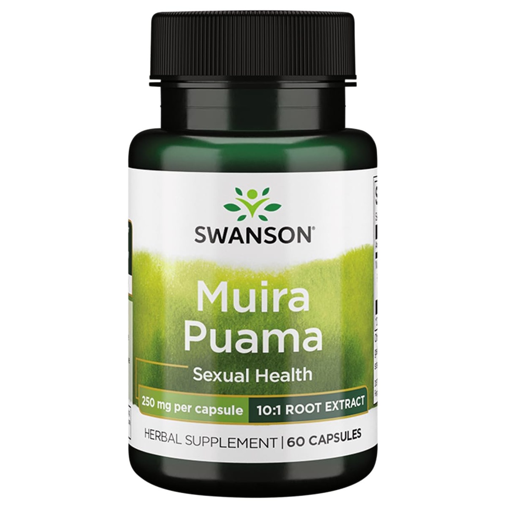 Swanson Muira Puama (10: 1) 250 Miligram 60 Capsules
