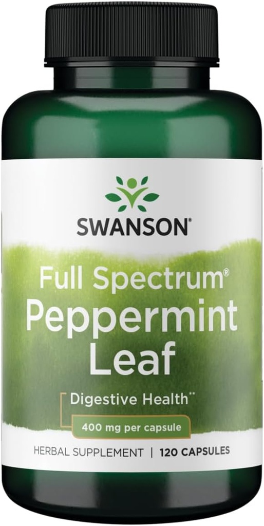 Swanson Full Spectrum Peppermint Leaf 400 Miligram 120 Capsules
