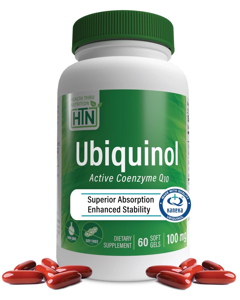Health Thru Nutrection Ubiquinol 100mg 60 Softgels sebagai Kaneka QH Reduced CoQ- 10 14; Stabilisasi - Partai Ke-3 Tested 124; Enhanced Biovability = 124; Cardiovasricular & Mitokondria Fungsi Dukungan; None-GMO